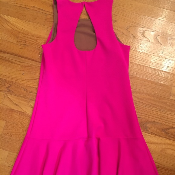Trina Turk Scuba Drop Waist Dress PINK Sz 10 NEW - Picture 5 of 8